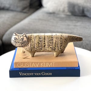 Vintage Stora Zoo Series “Large Katt Cat” designed by Lisa Larson in 1957 for Gustavsberg Sweden, 50s Lisa Larson Cat, Lisa Larson Zoo Cat