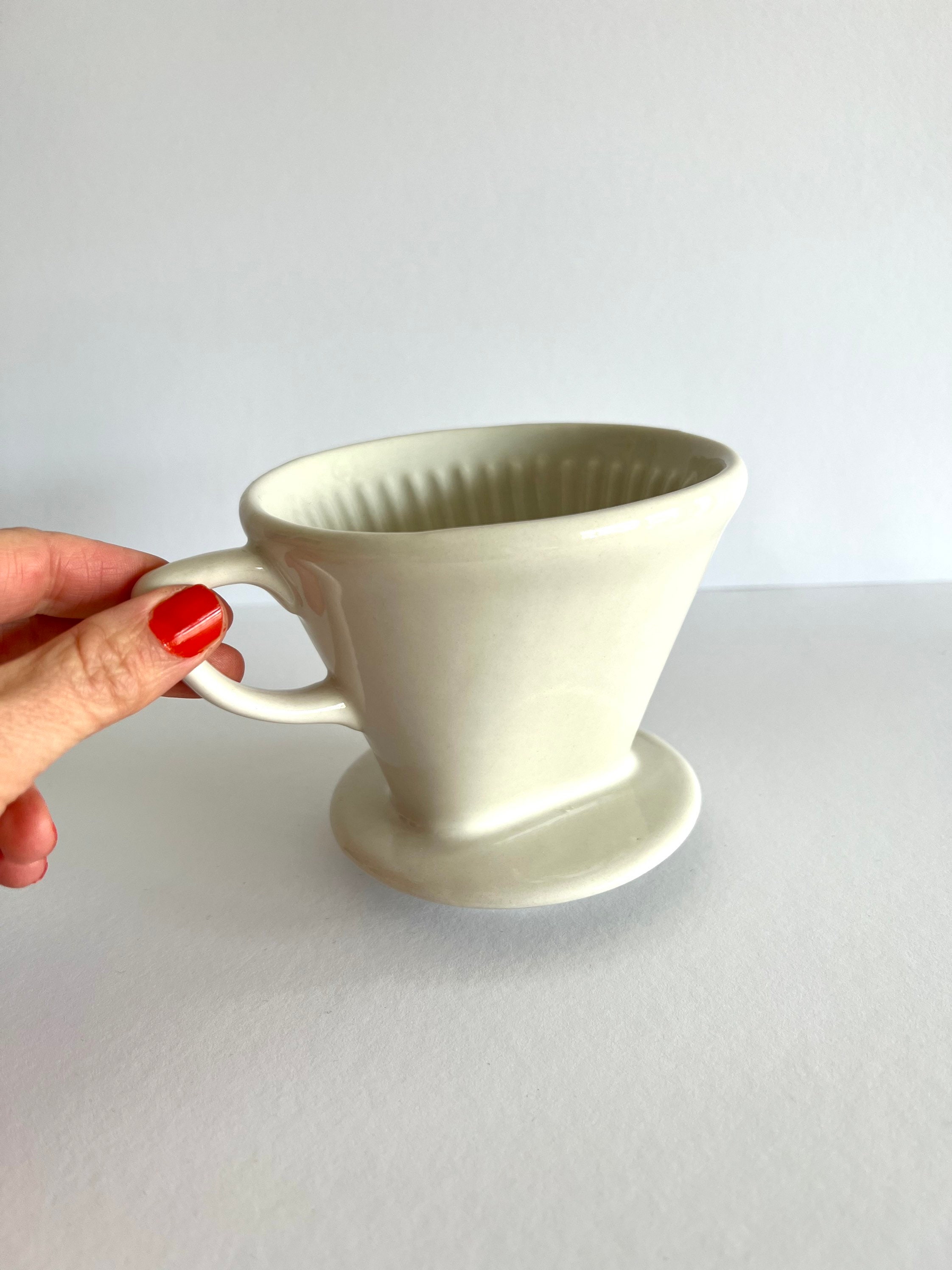 Vintage Melitta 102 Pink Single Serve Ceramic Coffee Dripper