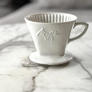 Vintage 1963 Swiss Langenthal Melitta 102 3 hole pour over porcelain Coffee Filter