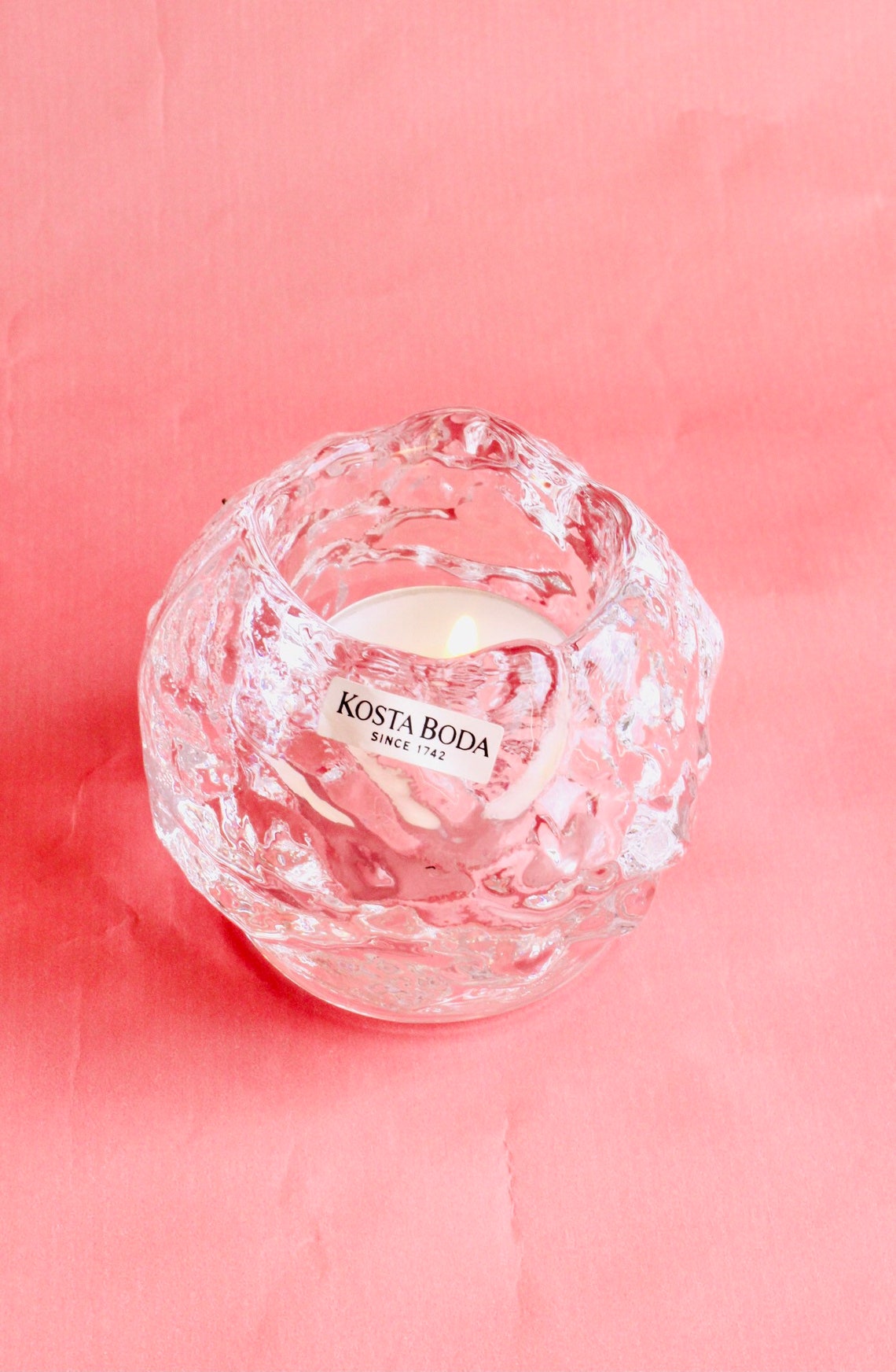Kosta Boda Snowball Candle Holder Designed by Ann Wolff Etsy Australia