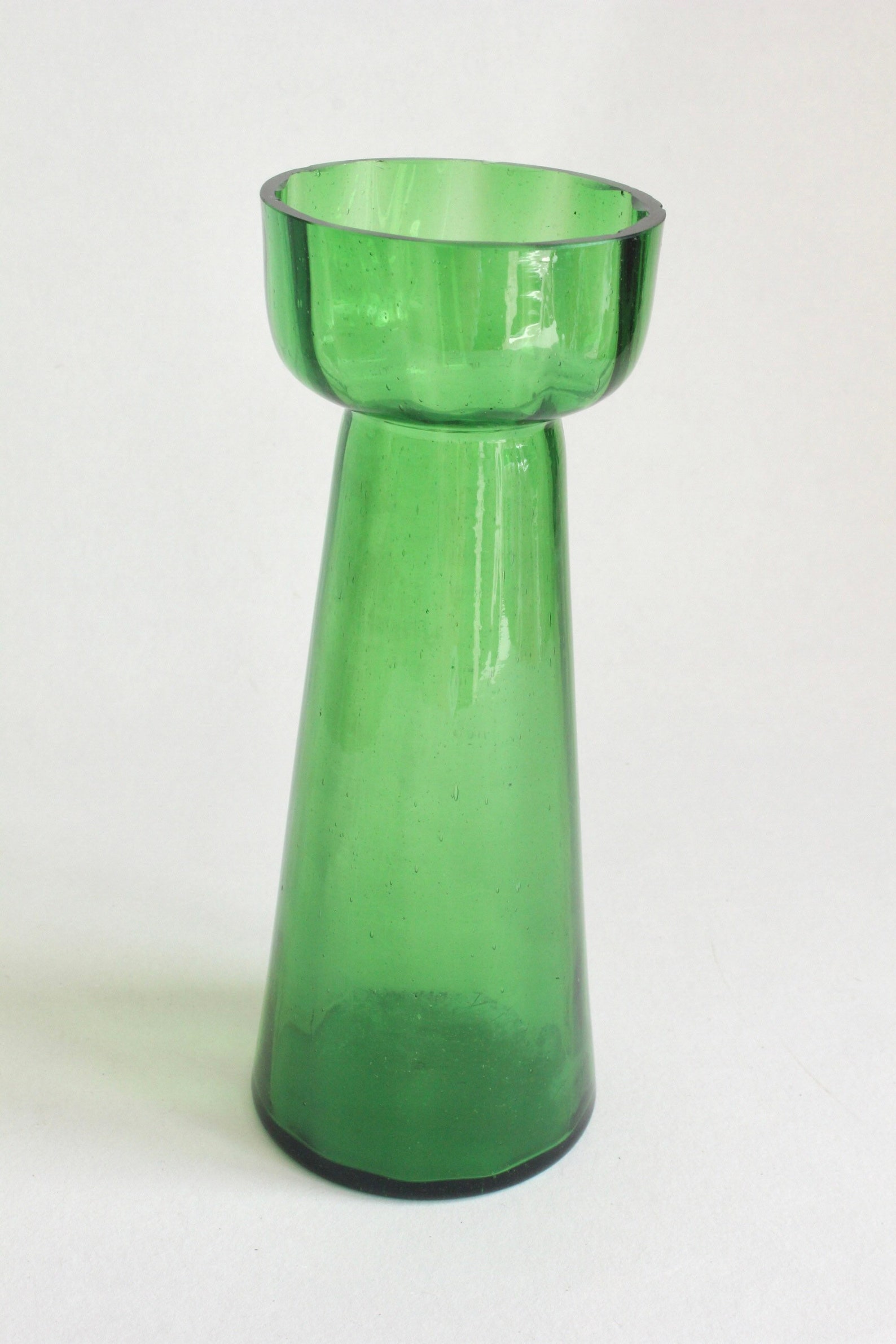 Vintage hyacinth glass vase green hyacinth vase Vintage Etsy