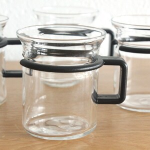 Tasse Vintage Star Trek En Verre Avec Poignée Plastique Bleue, Marque Bodum Picard