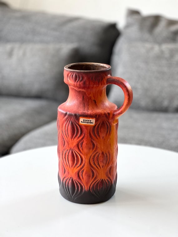 青とオレンジの装飾陶器花瓶 陶器製オレンジ花瓶 青とオレンジの装飾陶器花瓶 Amazon.co.jp: 陶器 花瓶