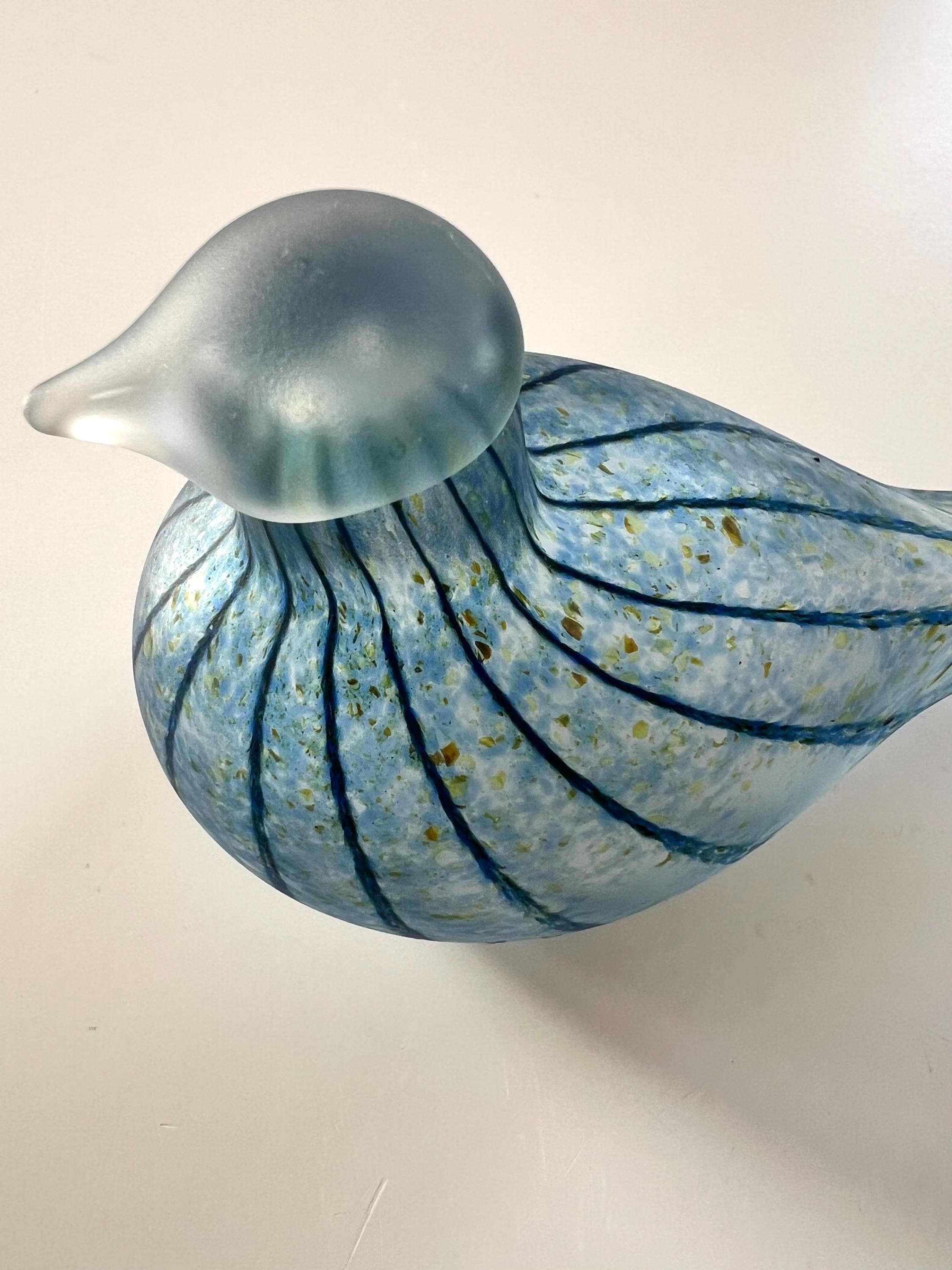 置物 Oiva Toikka BIRDS OF PASSAGE Untuviklo Vintage Oiva Toikka NIB Pikkulintu Bird: Sandblasted Iittala Art