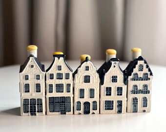 Vintage 90s Delft Blue KLM Bols Miniature House #21: Dutch