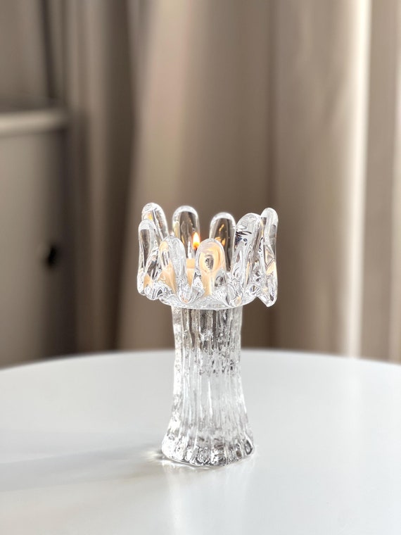 Kosta Boda Sunflower Candle Holder by Göran Wärff - Swedish Glass