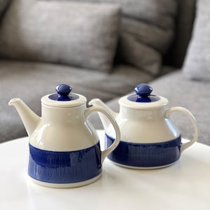 Vintage Swedish Rörstrand Koka Blue tea pot, Vintage Rörstrand blue Koka Coffee pot, Made in Sweden, coffee lover gift, tea lover gift