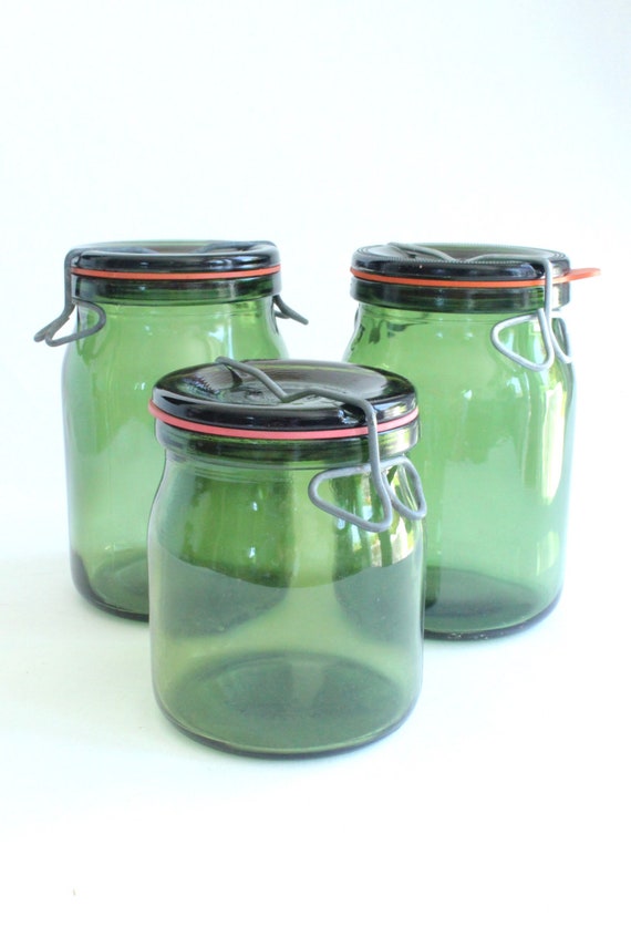 antique weck 瓶 ＆ソーイングセット ビンテージ 昭和レトロ がま口