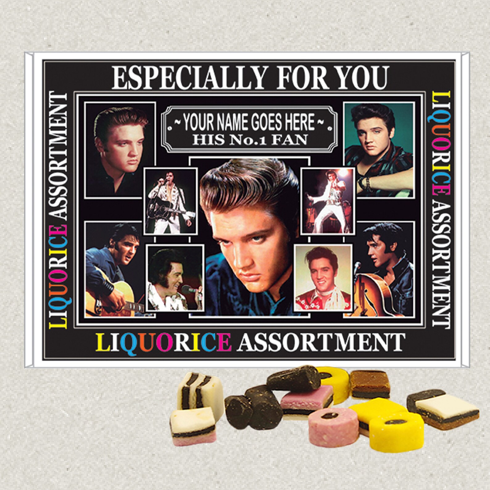 Personalised Elvis Presley Gift Boxed Sweets Available In Etsy