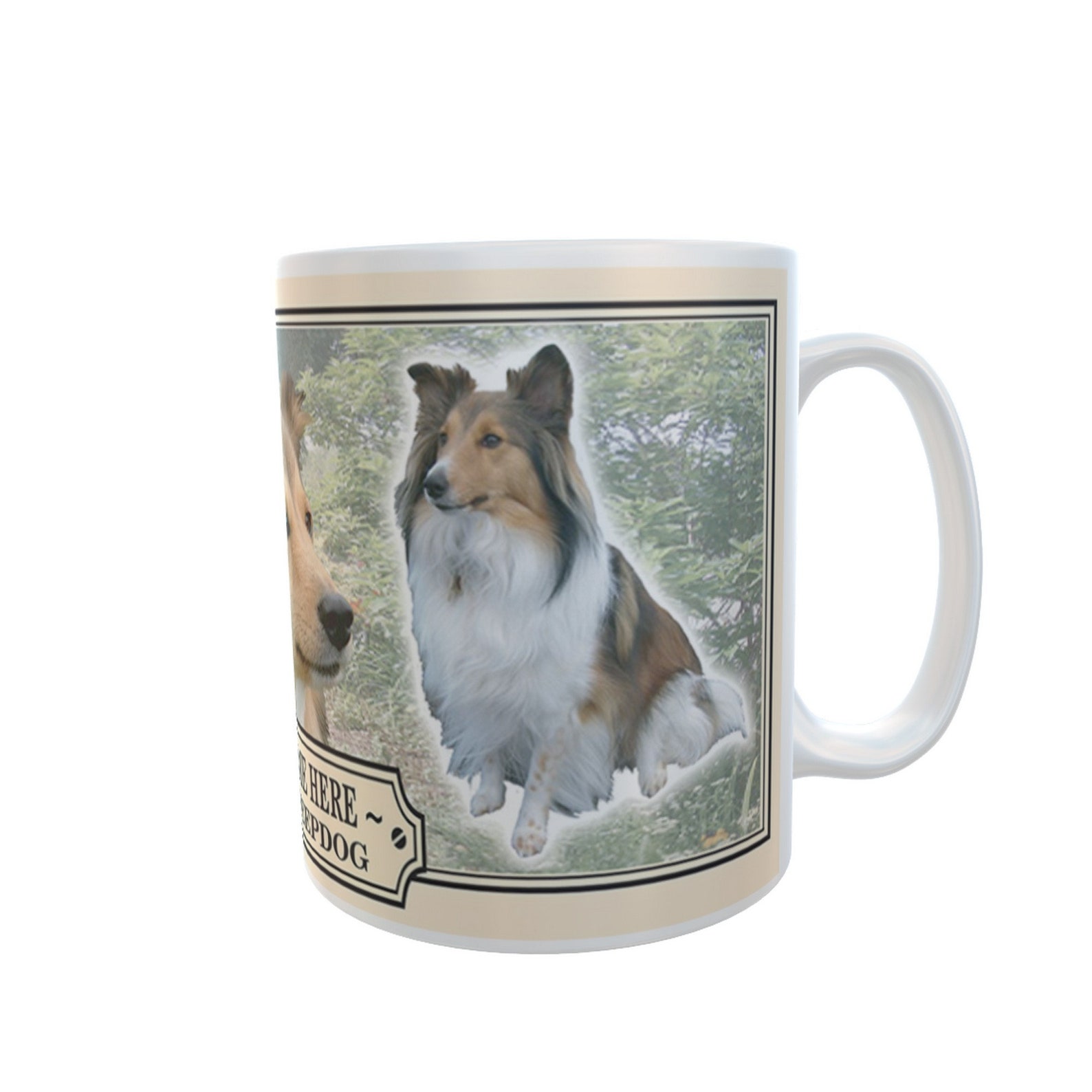 Personalised Shetland Sheepdog Dog Breed Ceramic Gift Mug with Etsy