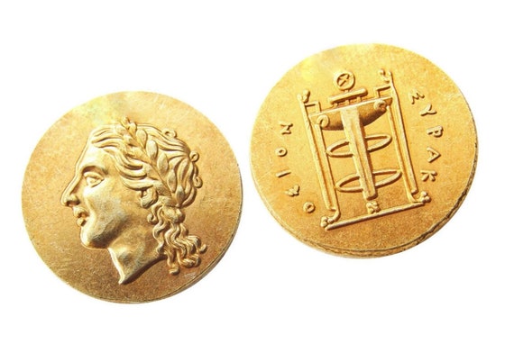 Ancient Greece Sicily Syracuse Agathokles 25 Litrai Electrum Coin, Ancient  Greek Gold Coin, Gold Plated Replica, Reproduction Greek Coin - Etsy