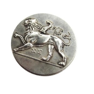 Ancient Greek Silver Sikyonia Stater Coin, Chimaera & Dove, Silver 925 Plated Replica, Reproduction Greek Coin