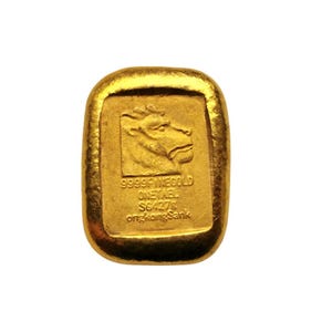 Reproduction Hong Kong & Shanghai Tael Gold Bar, Replica Gold Plated Bar