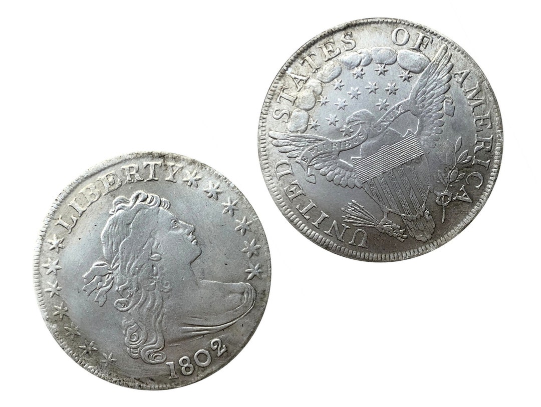 1802 Draped Bust One Dollar Coin Silver Plated Dollar Coin Etsy