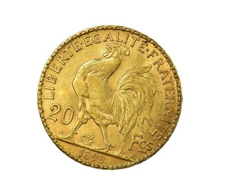 Pièce d'or de 20 francs France Marianne, pièce en plaqué or, réplique plaquée or, pièce d'or de reproduction