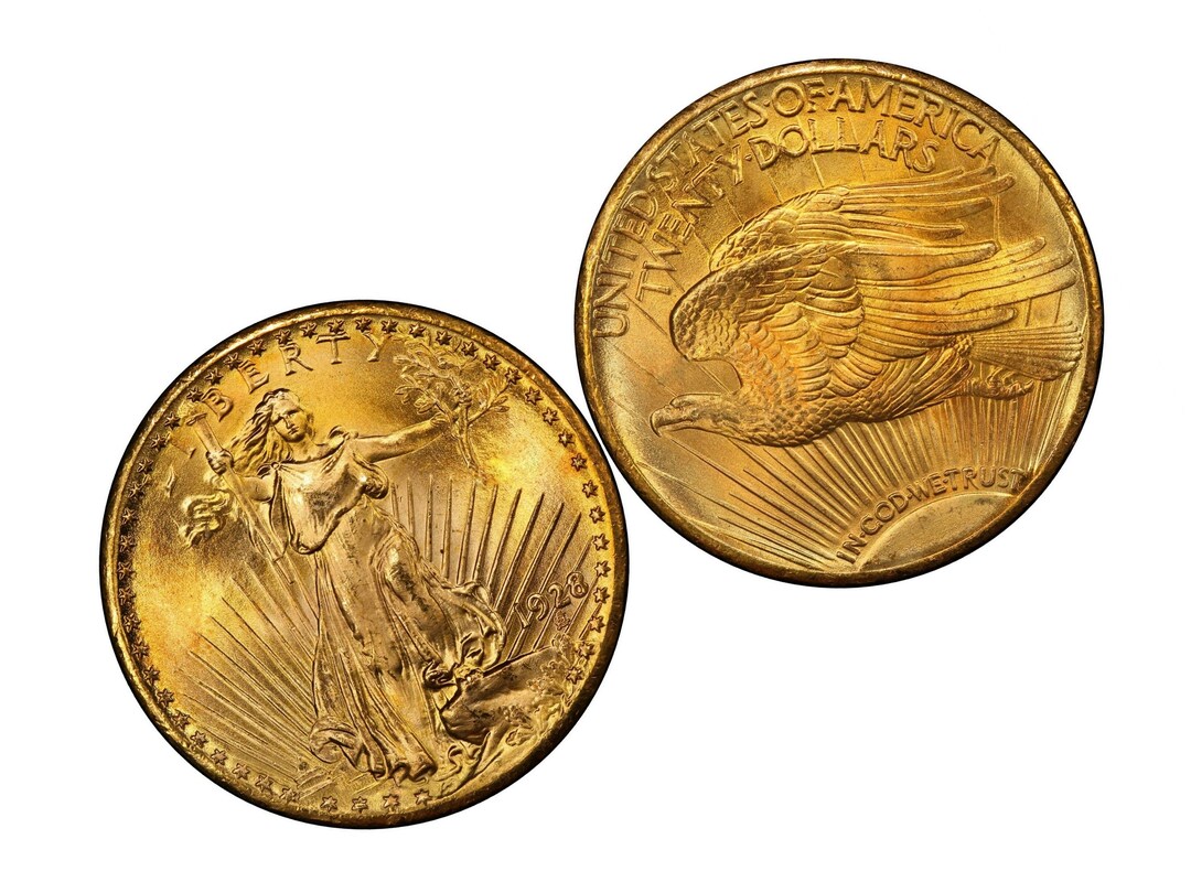 20 Gold Dollars 1928/1933 Saint Gaudens Double Eagle, Gold Plated