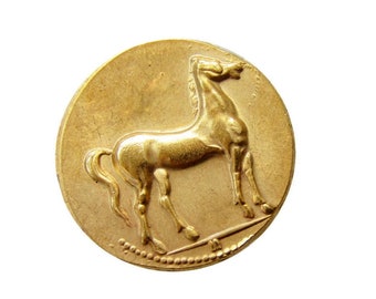 Zeugitania Carthage Gold Stater, Ancient Greek Gold Stater Coin, Gold Plated Replica, Reproduction Greek Coin