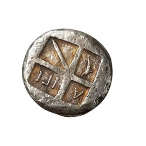 Ancient Greek Islands off Attica Aegina Stater, Silver 925 Plated Replica, Reproduction Greek Coin image 3