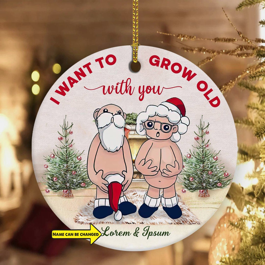 Personalized I Want to Grow Old With You Ceramic Ornament,gift for Wife ...