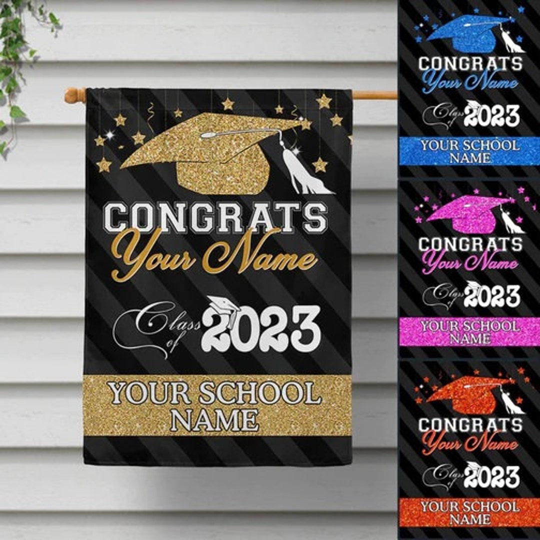 Personalized Graduation Flag Graduation Senior Flag Class of 2023