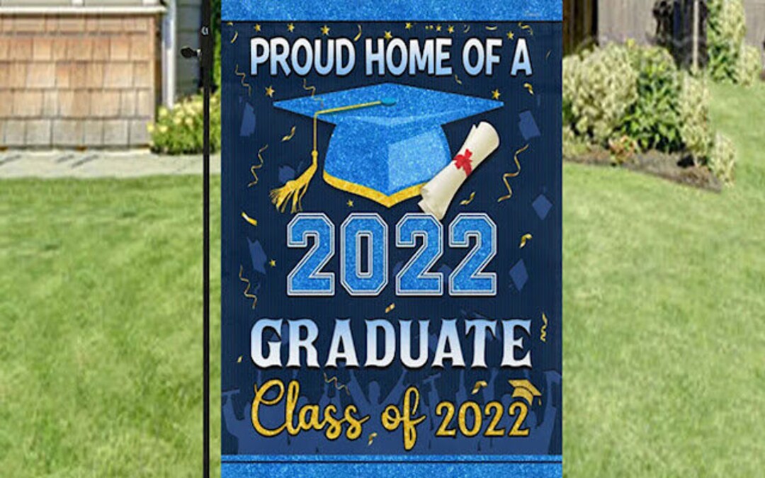 Personalized Graduation Doublesided Flag, Custom College Flag, College