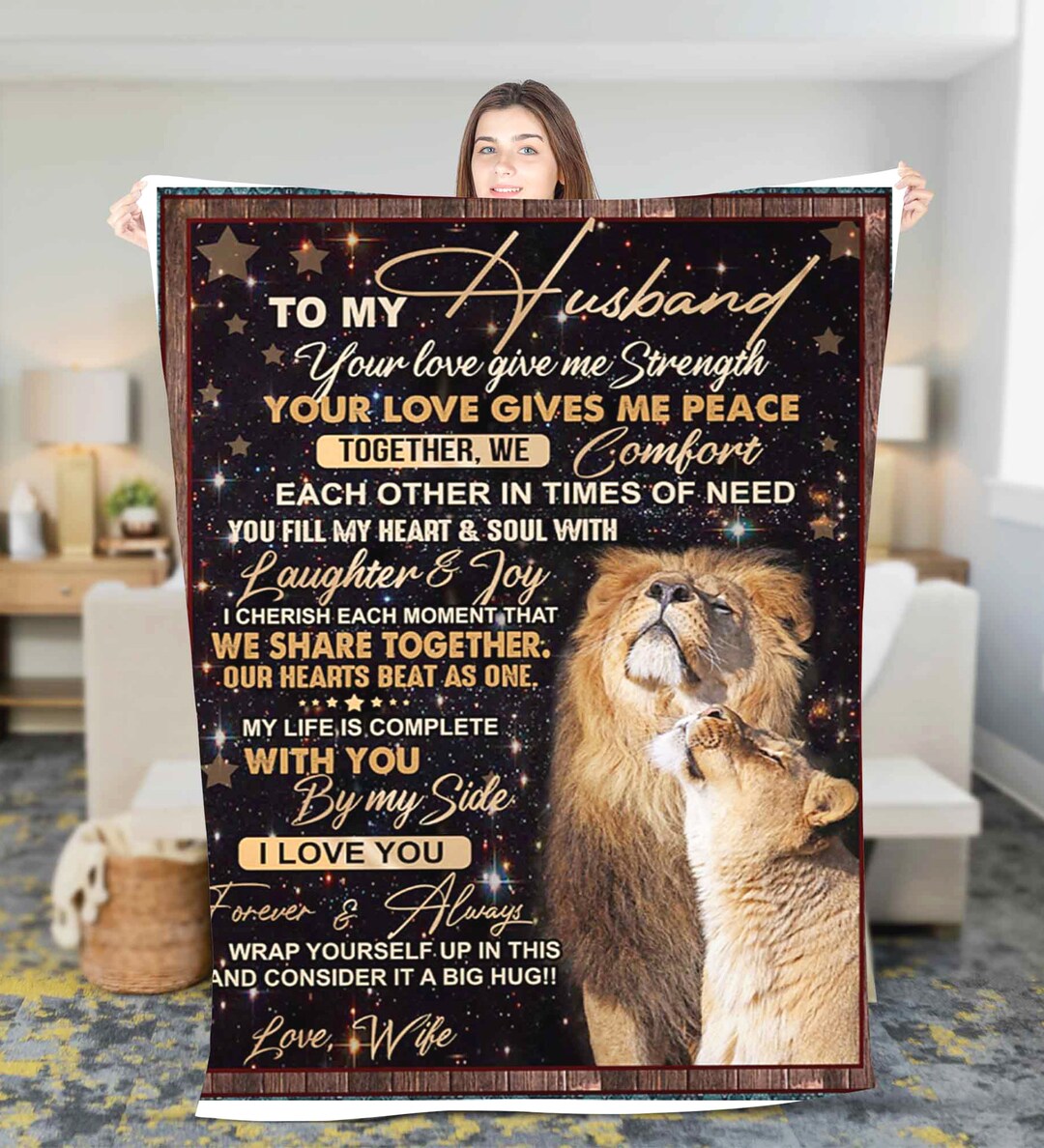 Custom to My Husband Fleece Sherpa Blankets Gift for Husband Birthday