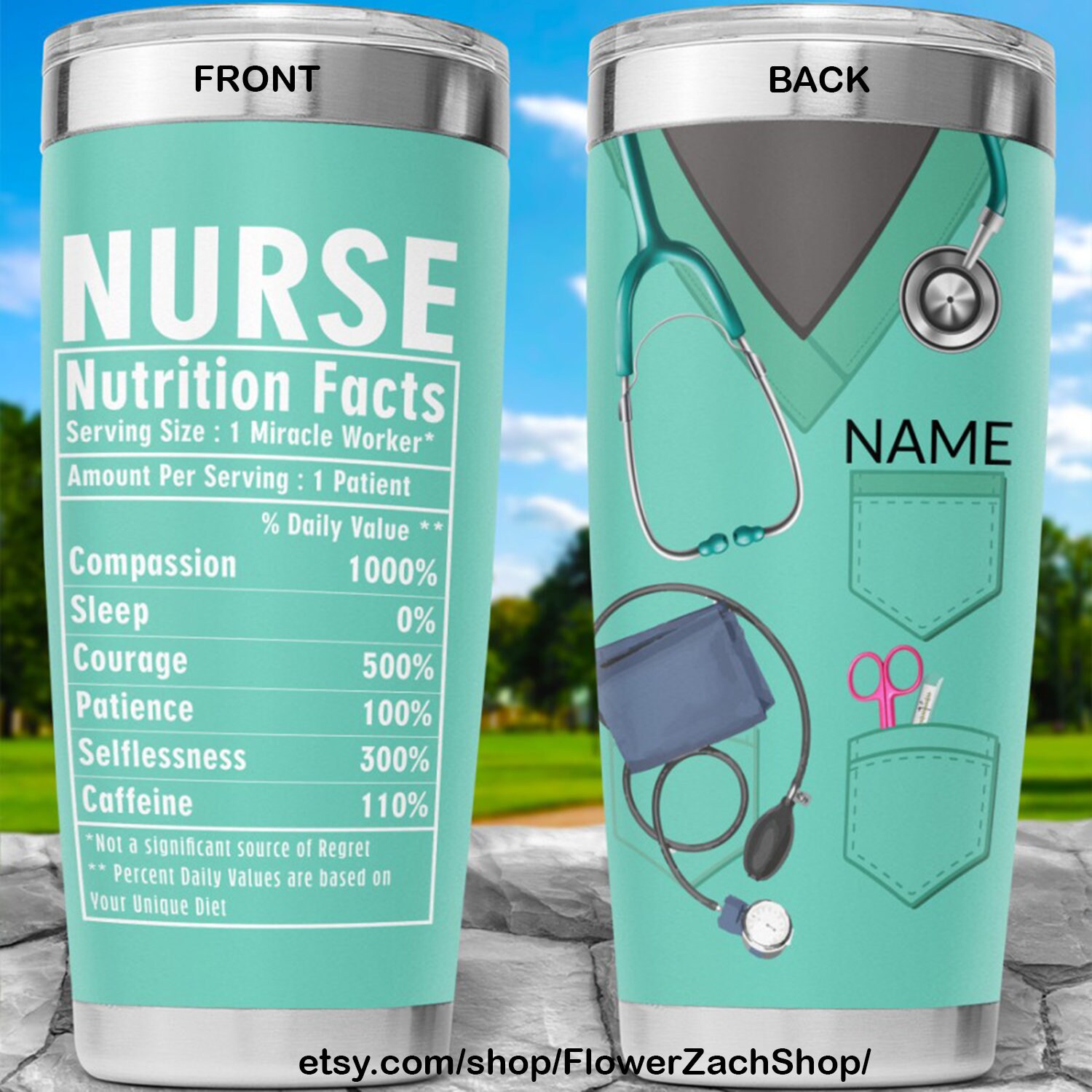 Custom Nurse Tumblergift for Nursenurse Giftcheetah Etsy