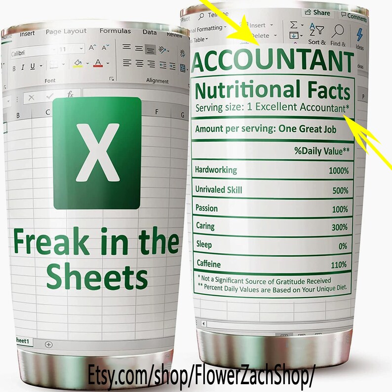 Tazza Freak in the Sheets, divertente regalo Excel - Italia