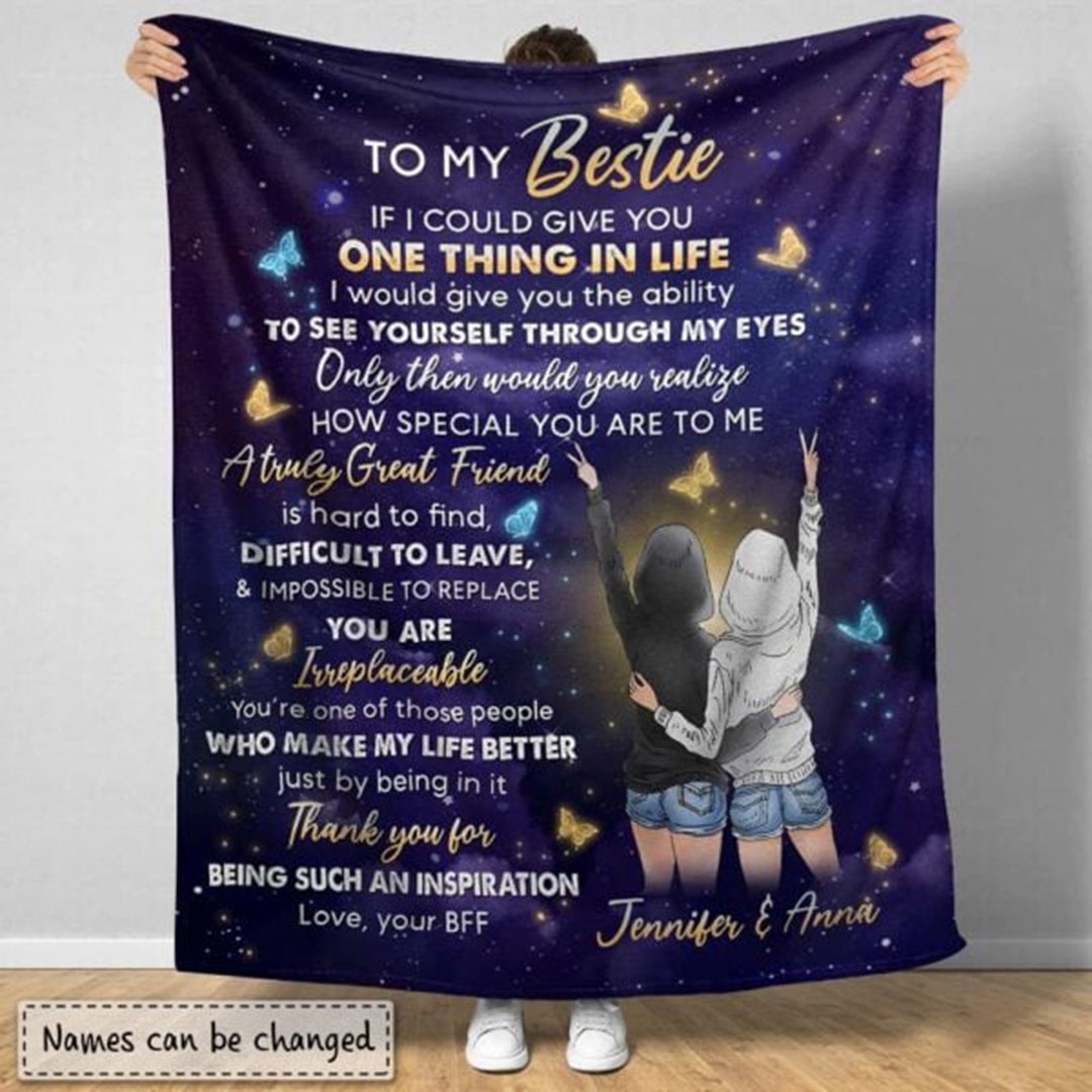 Personalized to My Bestie Blanket Gifts for Friend Birthday Gifts for