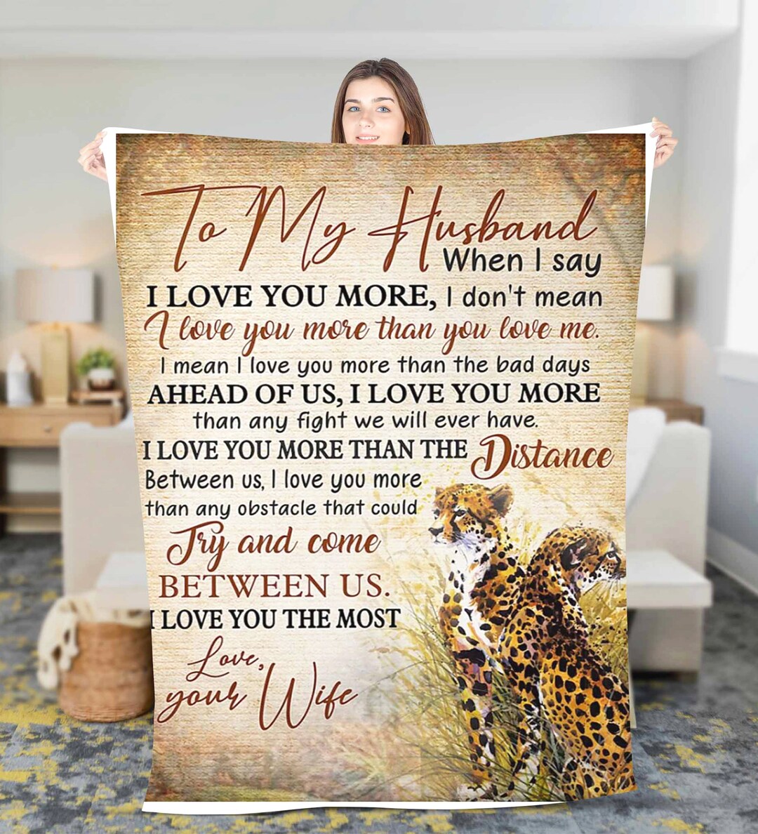 Custom to My Husband Fleece Sherpa Blankets Gift for Husband Birthday