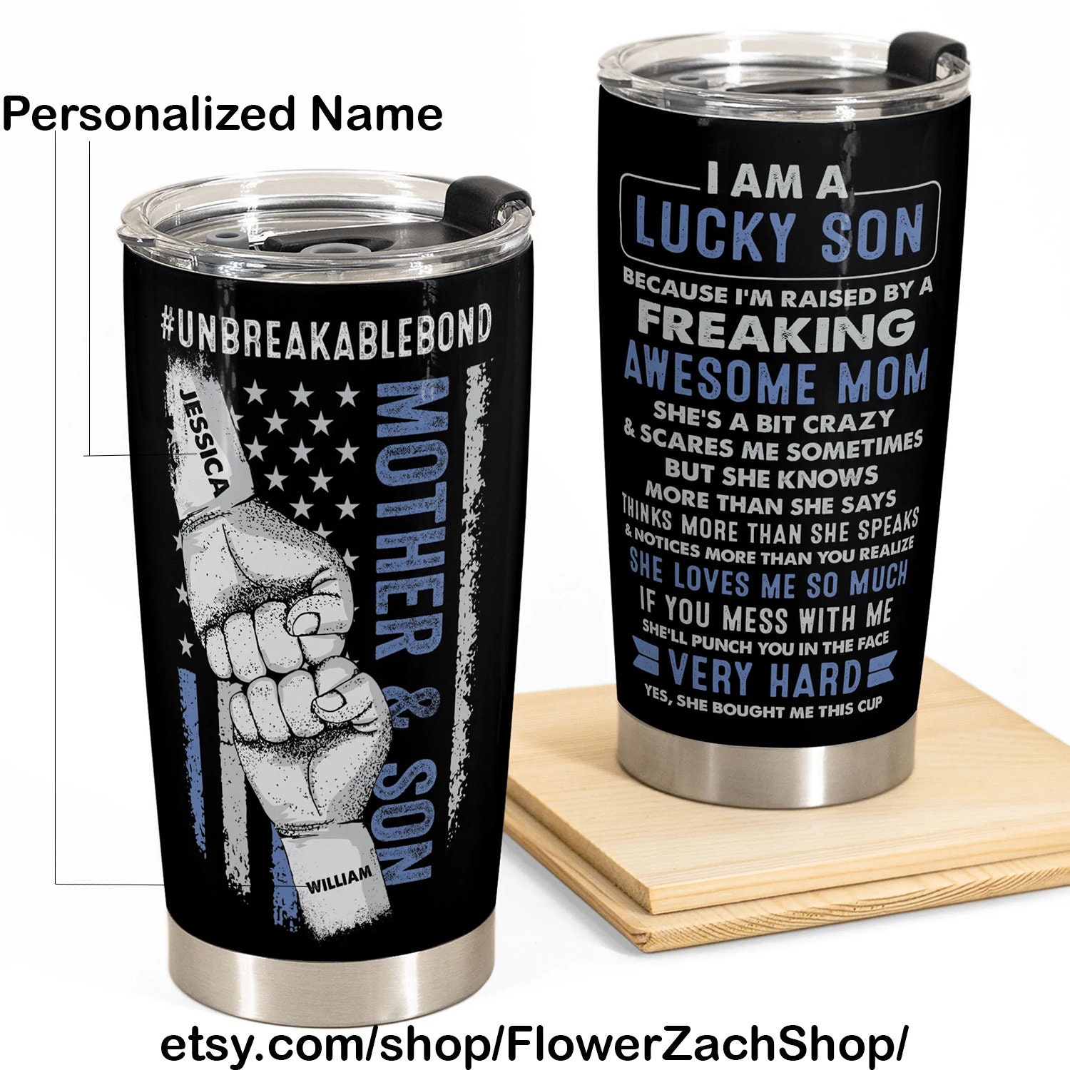 I'm Happy Go Lucky - Personalized Tumbler Cup - Birthday Gift For