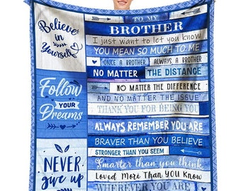 To My Brother Blanket Gifts From Sister Blanket Gifts From Sister Birthday Gifts For Brother Throw Blankets Flannel Throws Brother Gift Idea