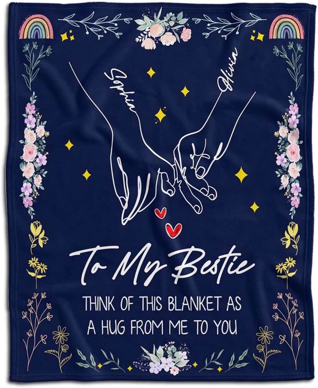 Personalized to My Bestie Blanket Gifts for Friend Birthday Gifts for