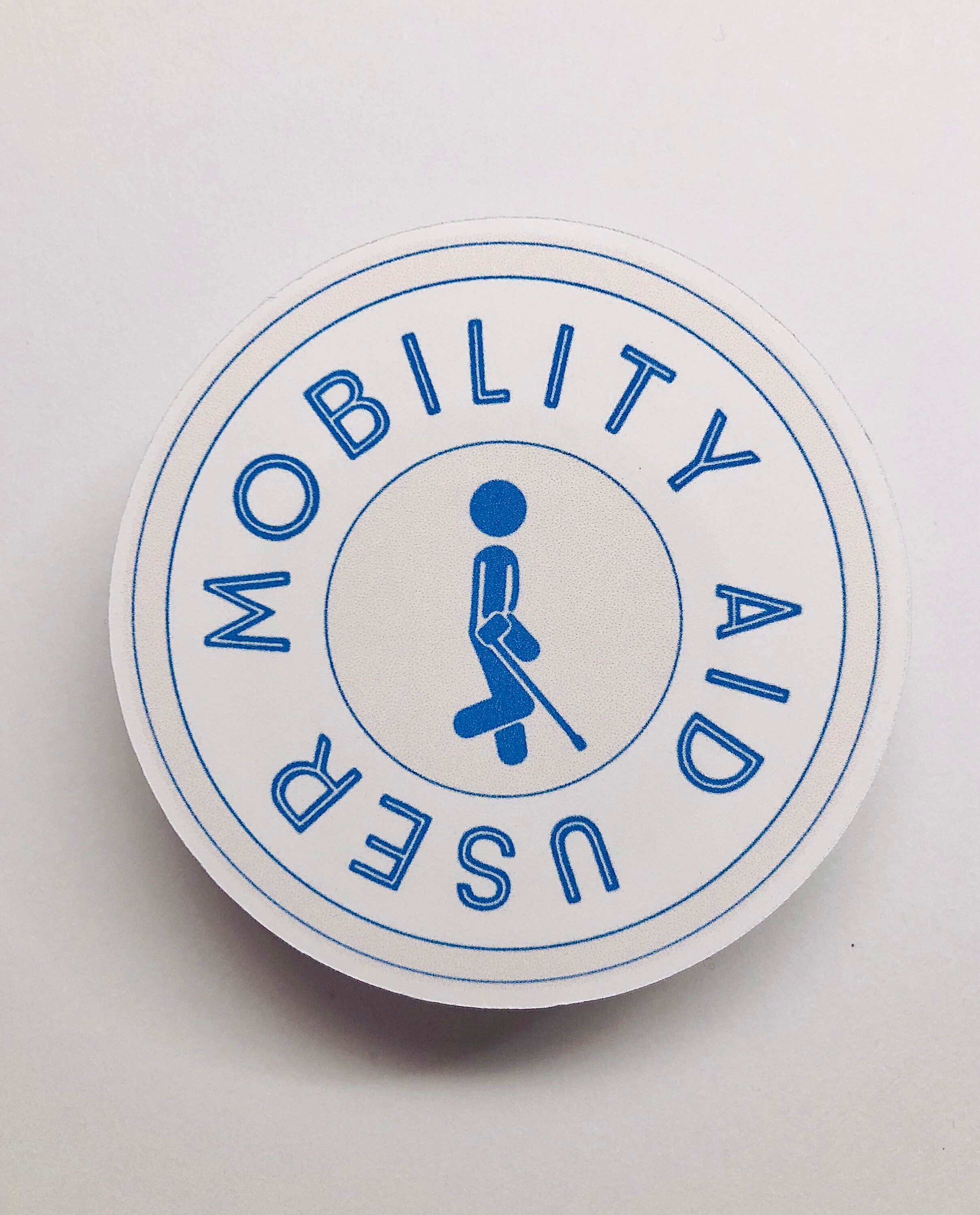 Mobility Aid User Crutch User Disability Sticker Etsy