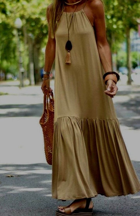 Viscose jurk lang new arrivals