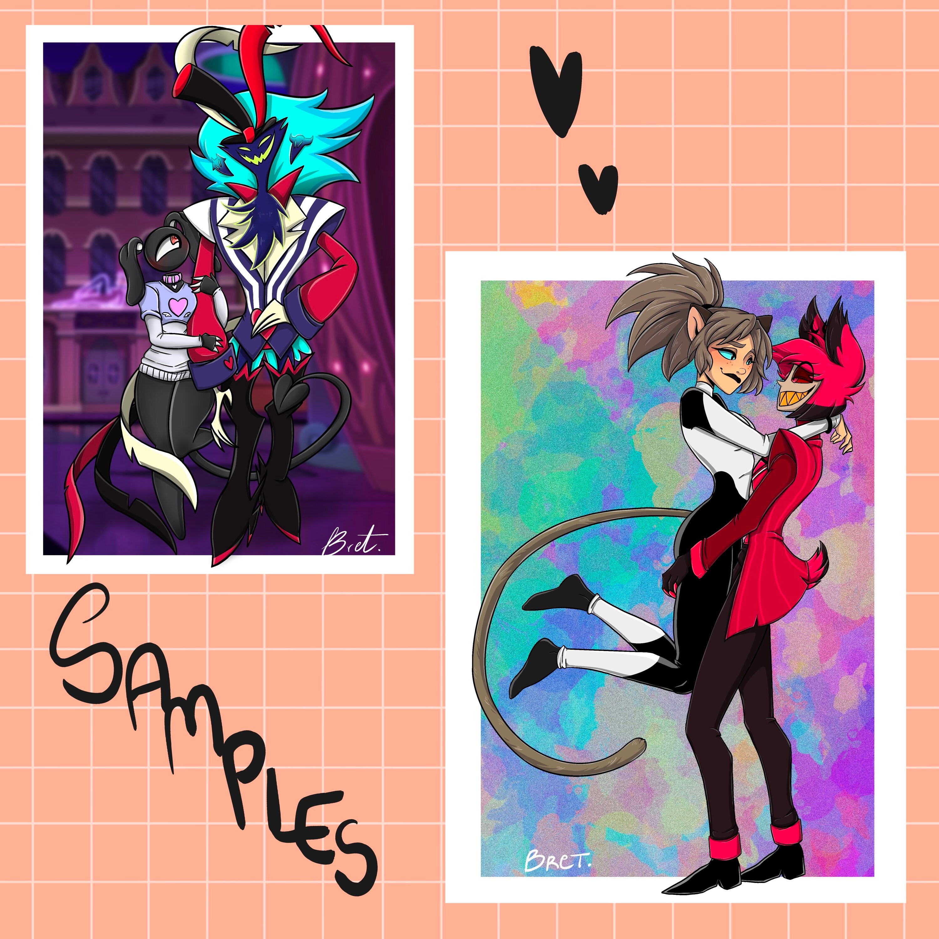 Helluva Boss and Hazbin Hotel art commissions 3 SLOTS - Etsy México