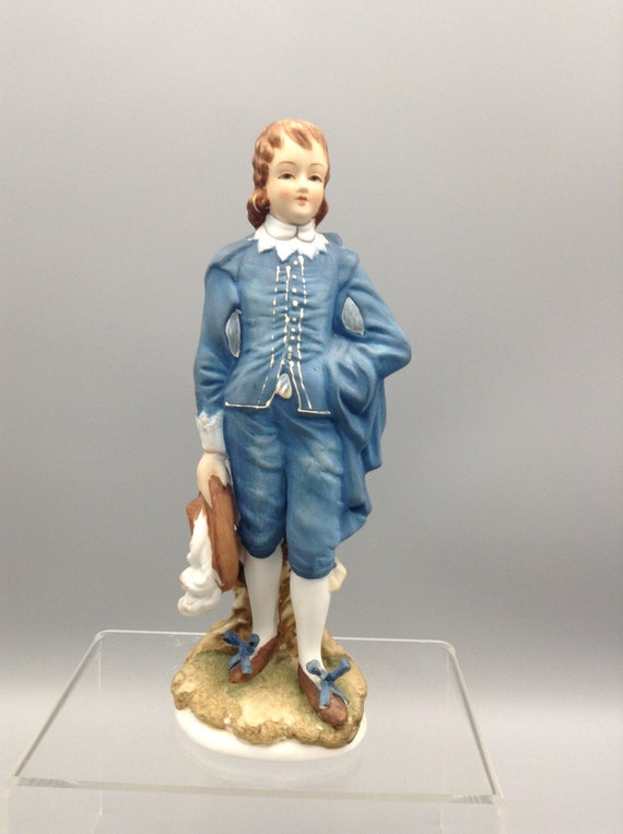 Collectibles Antique Figurine Vintage Figurine Blue Boy Ceramic Piece