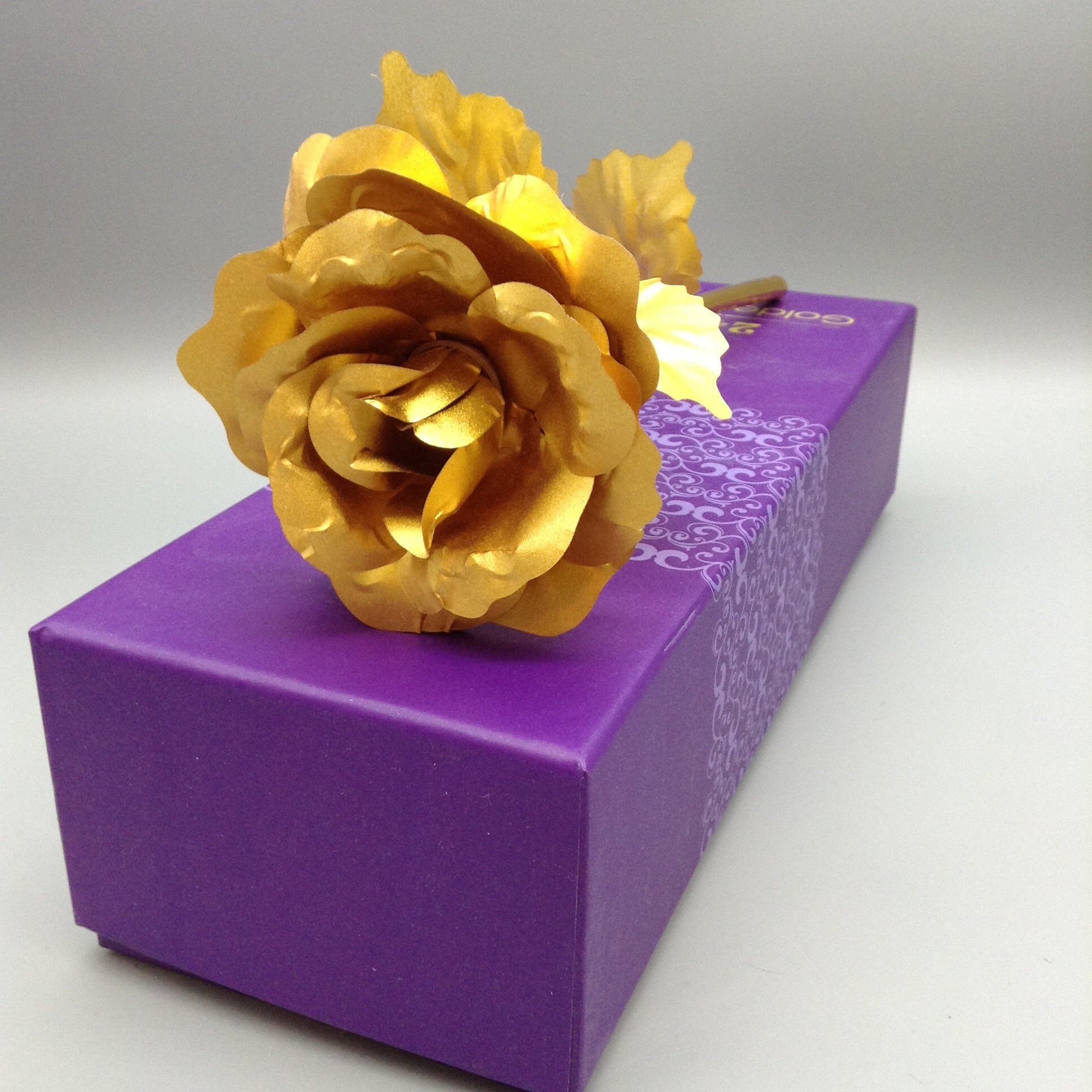 24K Gold Dipped Real Rose with Gift Box Etsy