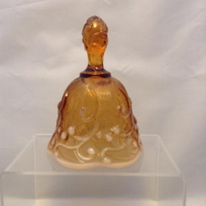 Fenton Cameo Opalescent Lily of the Valley Hand Bell