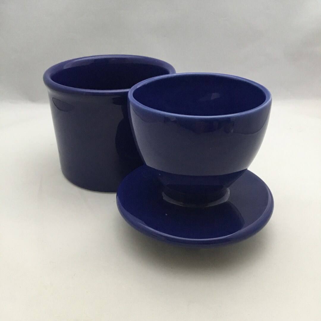 Royal Blue Glazed Ceramic Butter Bell Etsy