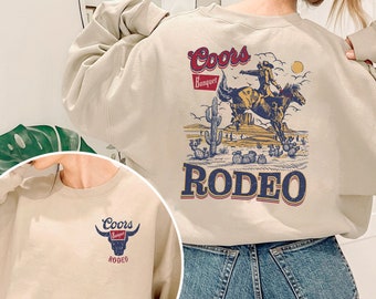 Coors Banquet Rodeo Shirt, Coors Sweatshirt, Country Western Sweatshirt, Retro Coors Cowboys Sweatshirt