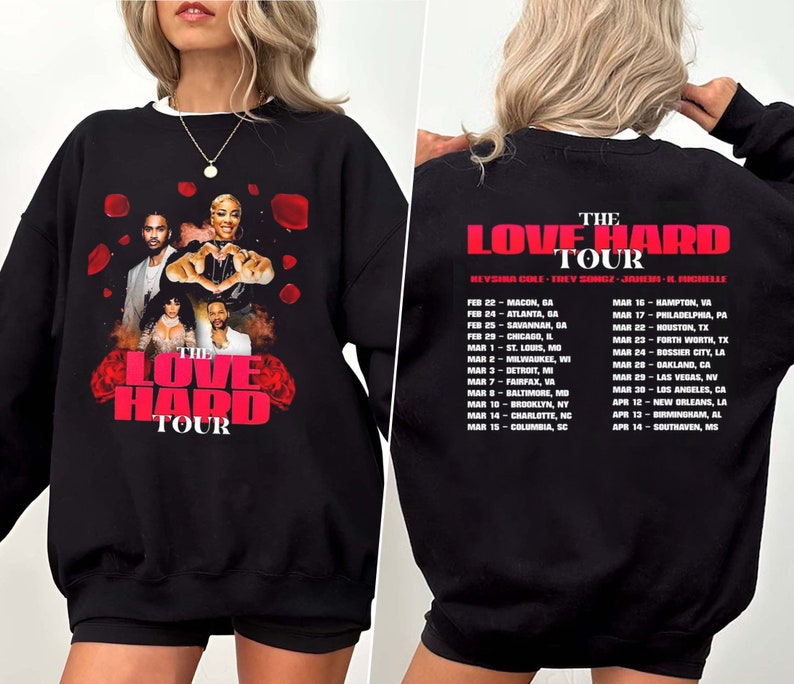 The Love Hard Tour 2024 Shirt, Het Love Hard Concert Shirt, Keyshia
