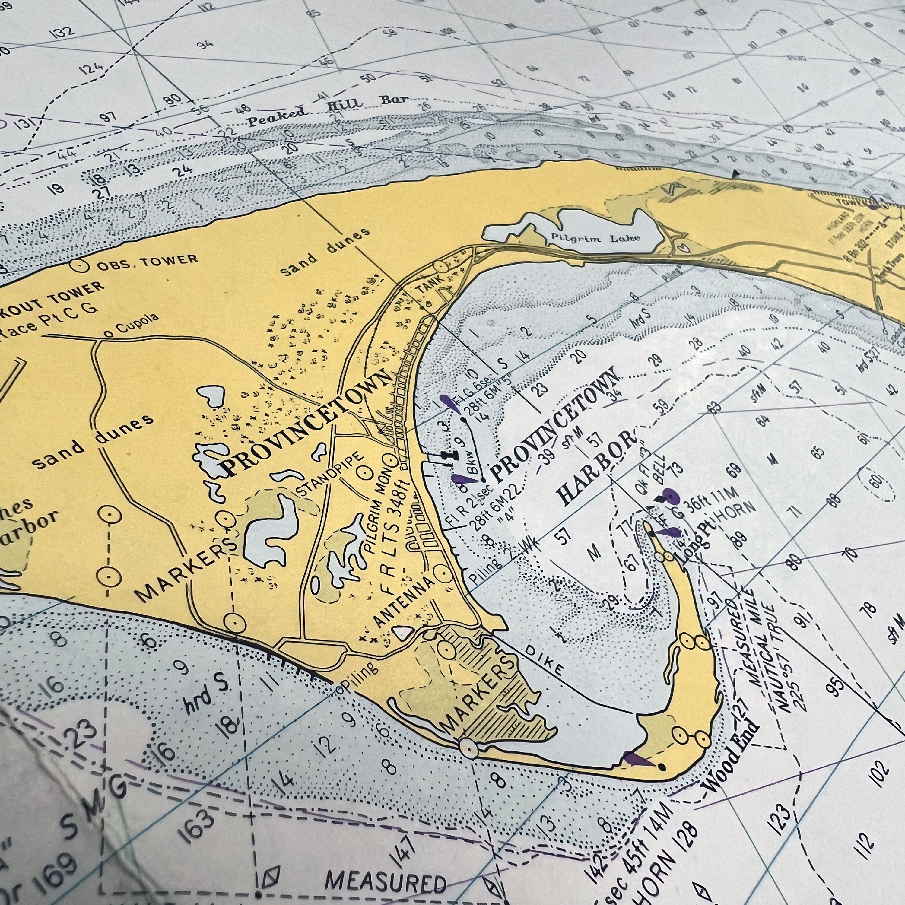 Nautical Map of Cape Cod Bay - Etsy