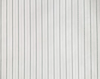 Papier peint vintage rayé blanc/vert