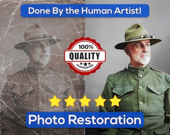 Fotorestaurierung! Bilder kolorieren, Fotoqualität verbessern, altes Bild abbauen, Vintage-Fotobearbeitung, Unschärfe entfernen, alte Fotos reparieren