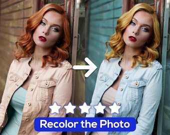 Recolor Photo Service! Change Color on The Photo, Change Hair Color, Change Clothing Color, Photo Retouch, Image Retouch, Edit Colors