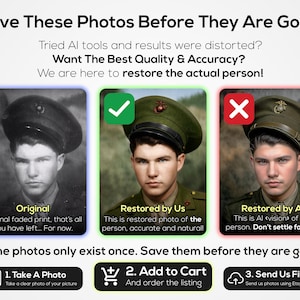 How photo restoration done by real human being is better than AI and why order them