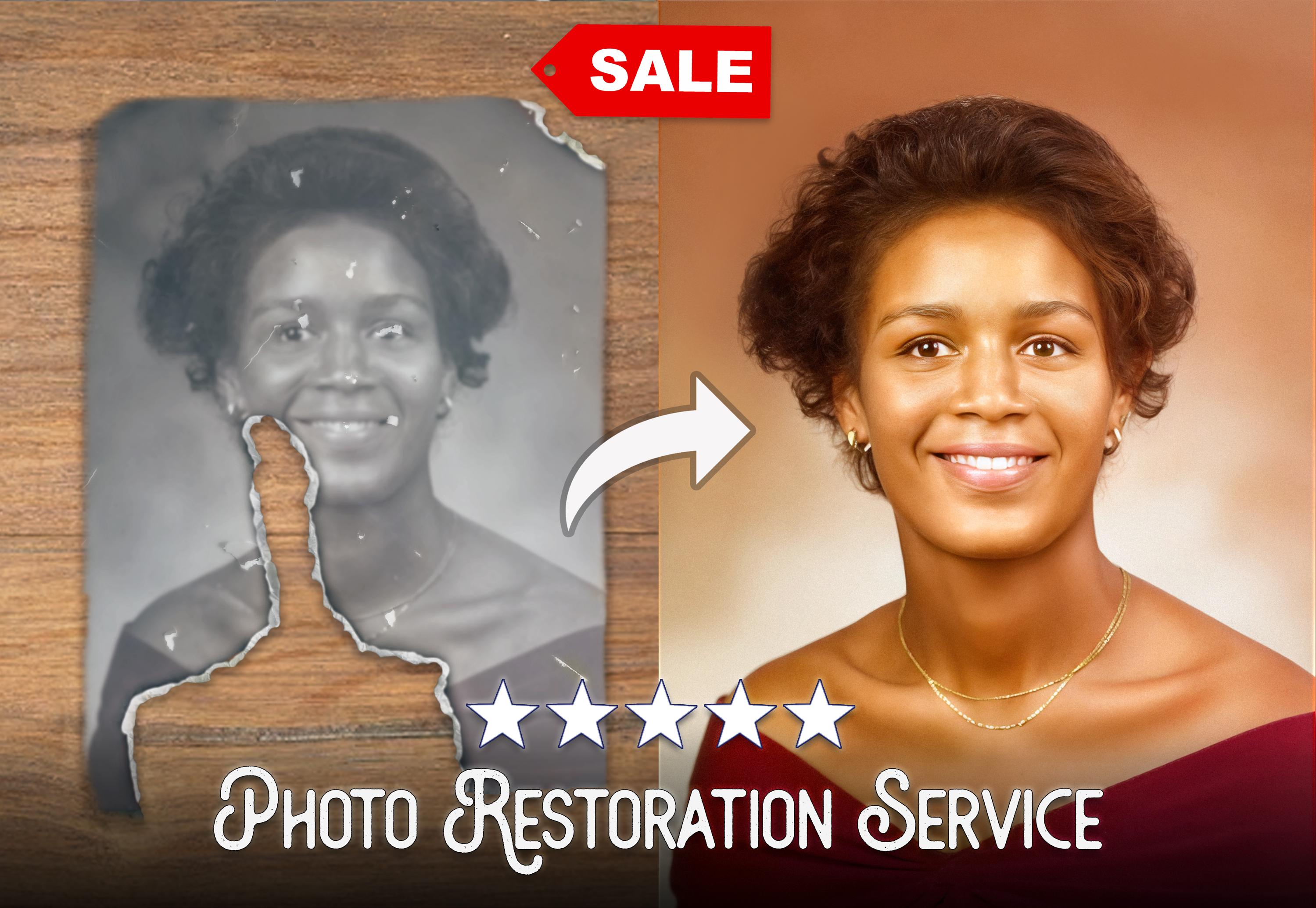 Best Photo Restoration Service! Colorize Image, Improve Quality, Restore Old Picture, Vintage Photo Editing, Fix Blur, Repair Damaged Photo