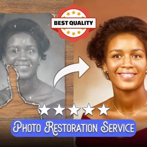 Best Photo Restoration Service! Colorize Image, Improve Quality, Restore Old Picture, Vintage Photo Editing, Fix Blur, Repair Damaged Photo