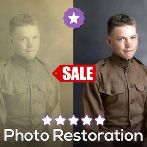 Photo Restoration - Restore Old Photo, Vintage Photo Retouching, Image Restore, Photo Editing, Improve Picture Repair, Colorize photo